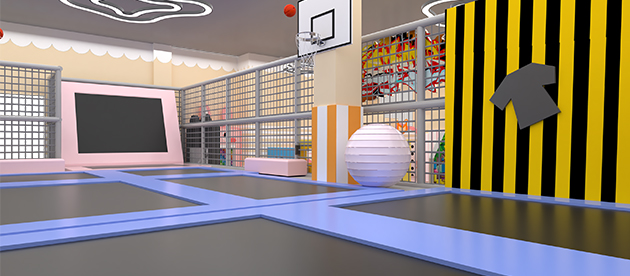 trampoline area